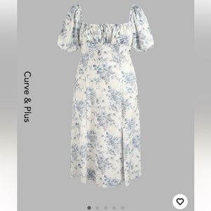 Cider Floral Midi Slit Dress